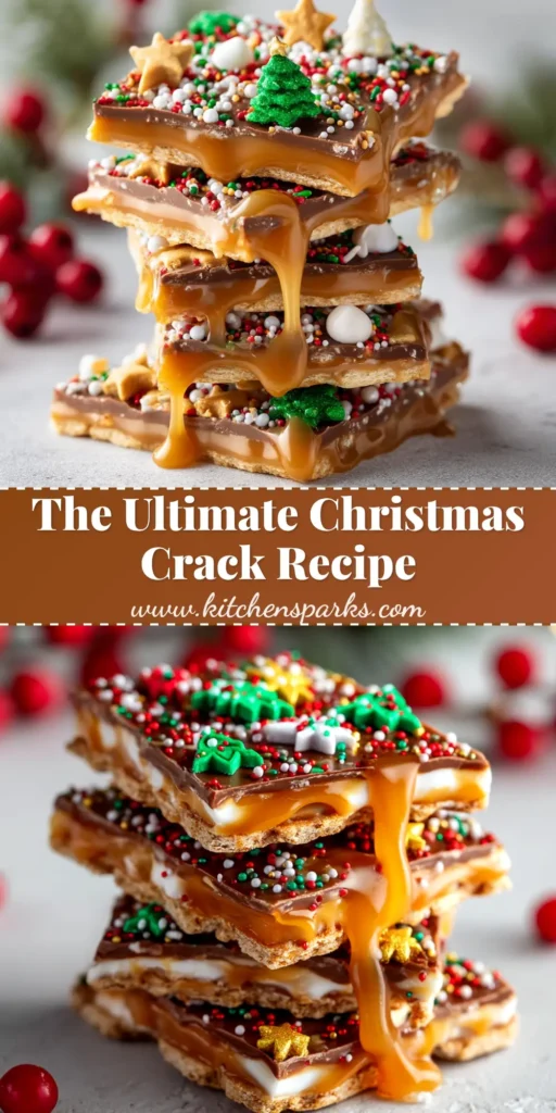 A top-down view of the finished Christmas Crack recipe broken into pieces on parchment paper, ready to be served for the holidays.