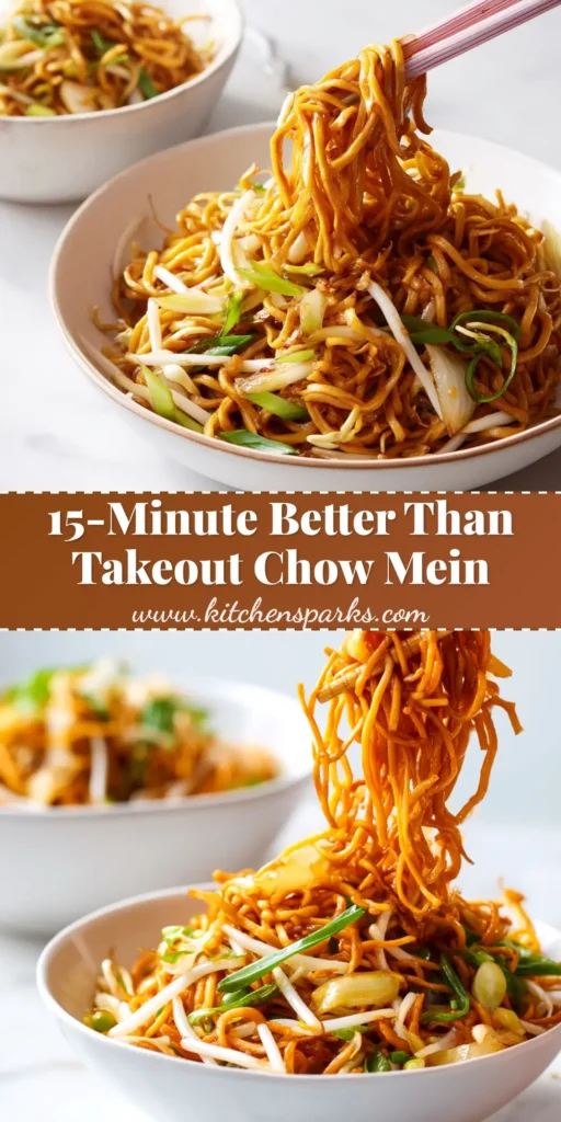 A delicious and easy Chow Mein Recipe served in a white bowl, topped with fresh green onions. This homemade version is better than takeout and ready in 30 minutes.