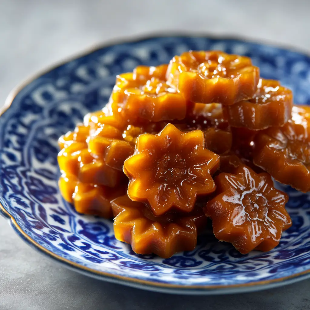 Step-by-step process of making Yakgwa, showing the flower-shaped dough before frying.