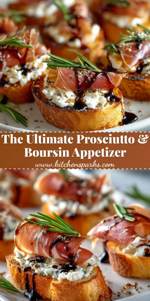 An elegant and easy Prosciutto Appetizer platter featuring prosciutto and Boursin roll-ups, ready for a party.