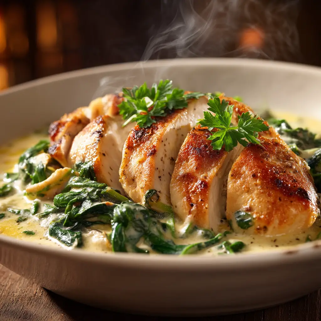 A full skillet of one-pan Tuscan chicken, showcasing a quick weeknight dinner ready to be served.