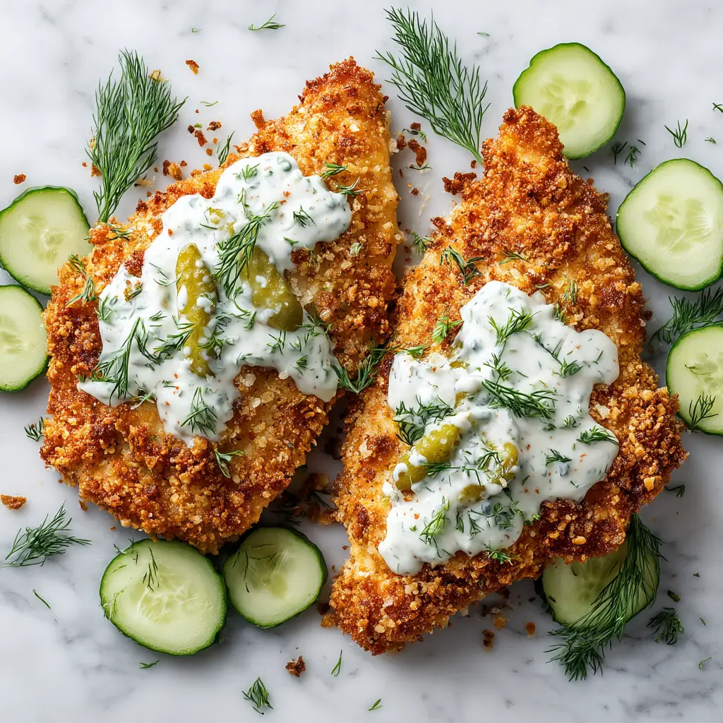 A slice of parmesan crusted chicken showing the juicy, tender white meat inside, contrasted with the crunchy exterior.
