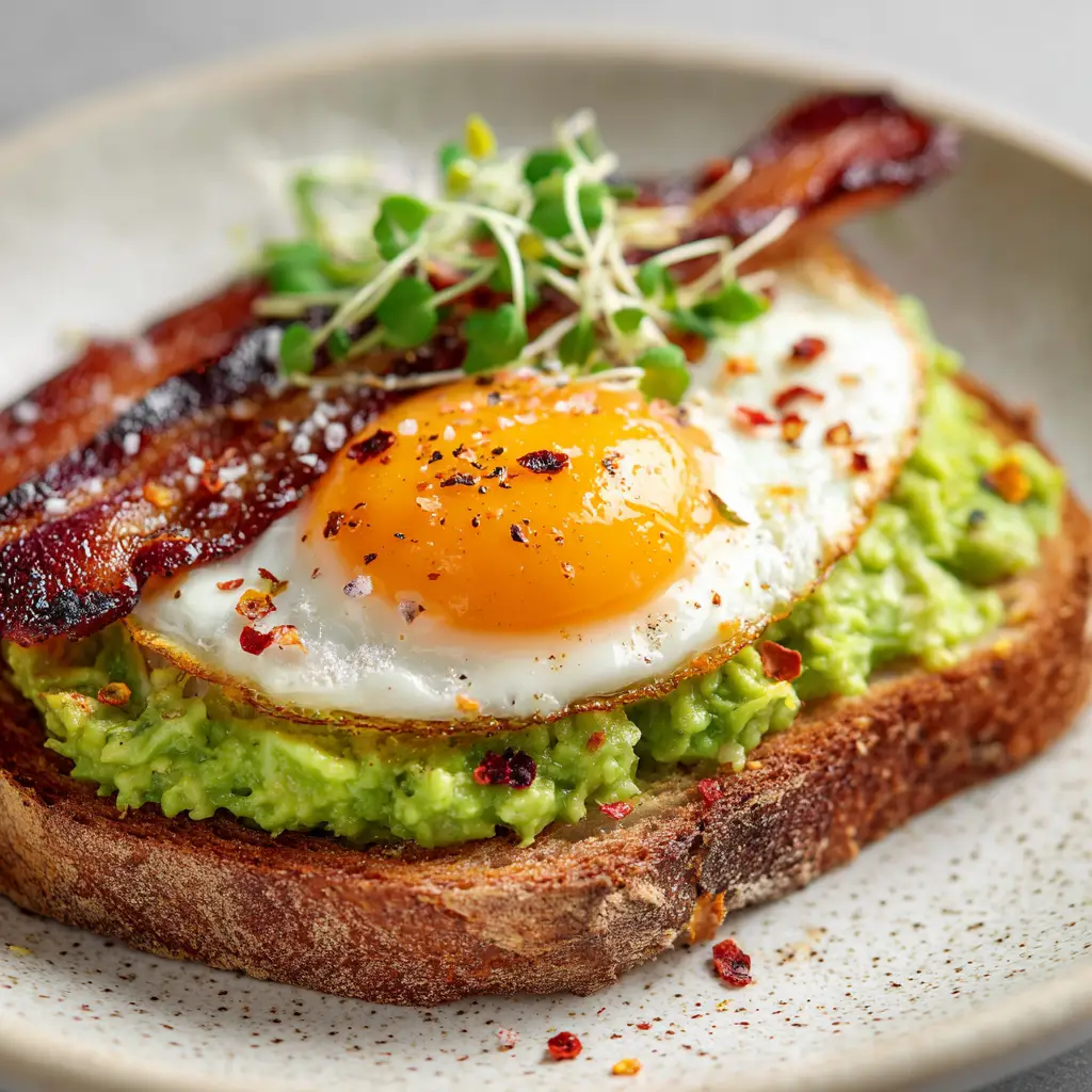 Mashing bright green avocado with lemon juice in a bowl for avocado toast preparation.
