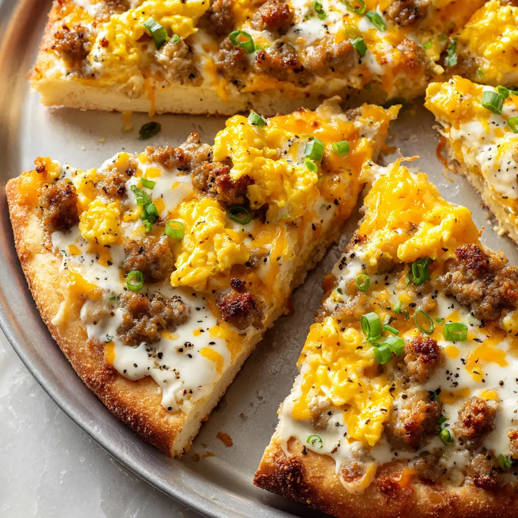 Step-by-step process of spreading thick country gravy onto a par-baked golden biscuit crust.