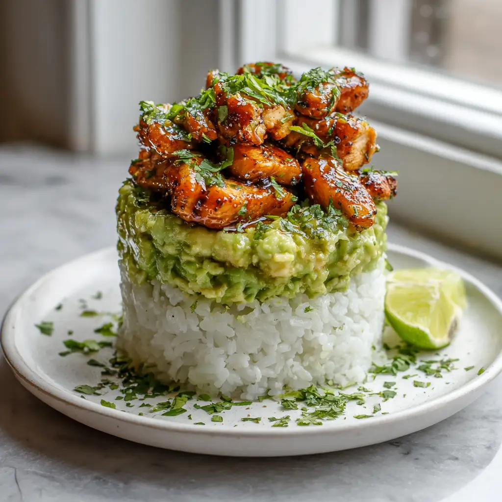 Honey Lime Chicken Stack: The Ultimate Vibrant 20-Minute Masterpiece 1 Close up of the glossy honey lime glaze and cracked black pepper on chicken chunks.