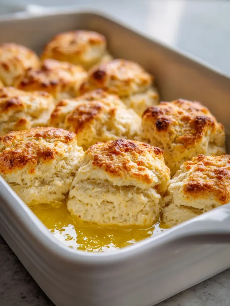 Butter Swim Biscuits: The Ultimate Guide to Fluffy, Golden Buttermilk Bliss 1 High-angle shot of biscuits baked to a matte golden-brown finish, showing the soft pale cream interior texture. (Butter Swim Biscuits)