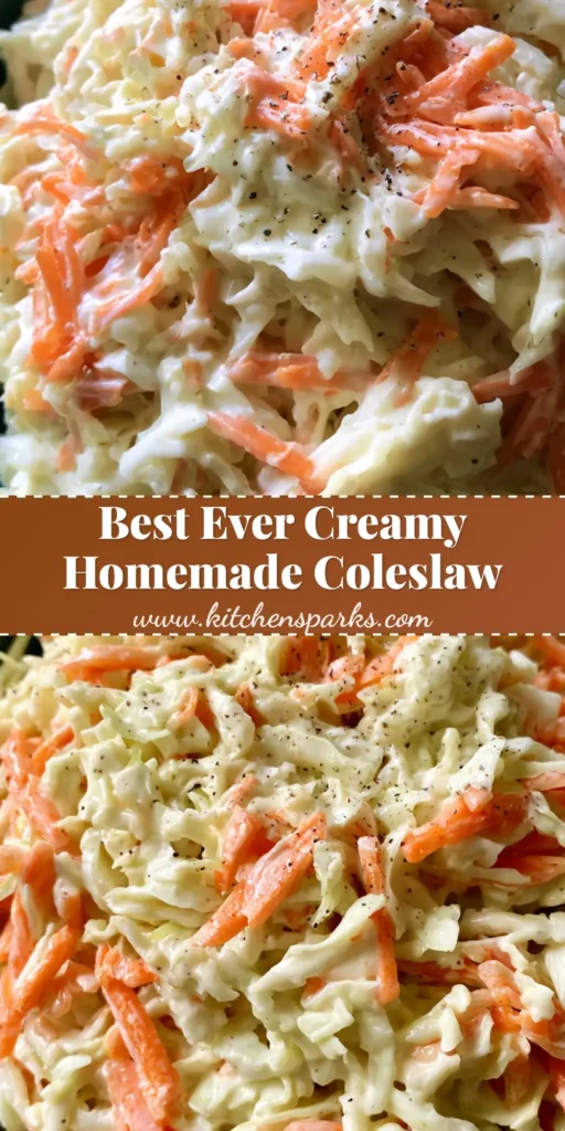 A top-down bird's-eye view of a deep green ceramic bowl filled with creamy Homemade Coleslaw Recipe, featuring shredded cabbage and carrots.