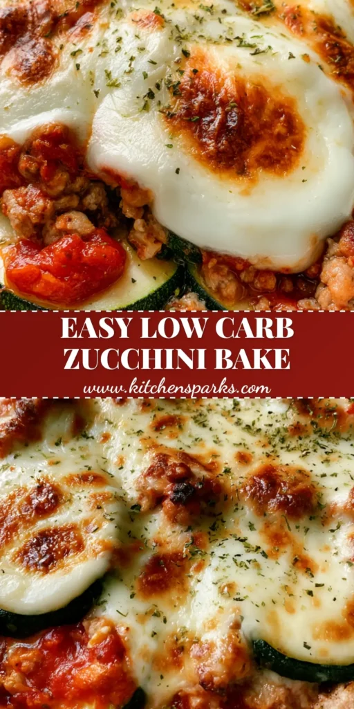 A handheld smartphone photo of Ground Turkey Zucchini Casserole in a white scalloped dish with bubbly toasted mozzarella and dark green zucchini rounds.