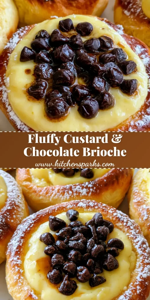 Chocolate Chip Custard Brioche: The Ultimate Guide to Bakery-Style Pastries 4 Overhead shot of golden-brown Chocolate Chip Custard Brioche buns with creamy vanilla centers on a white plate.